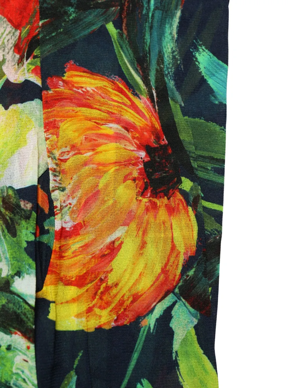 Dolce & Gabbana floral-print tights Zwart