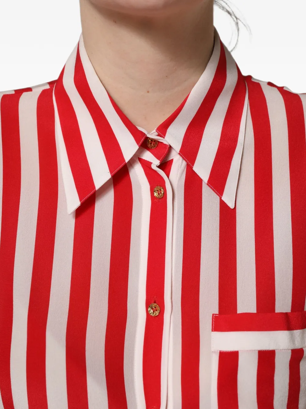Dolce & Gabbana striped long-sleeve shirt Wit