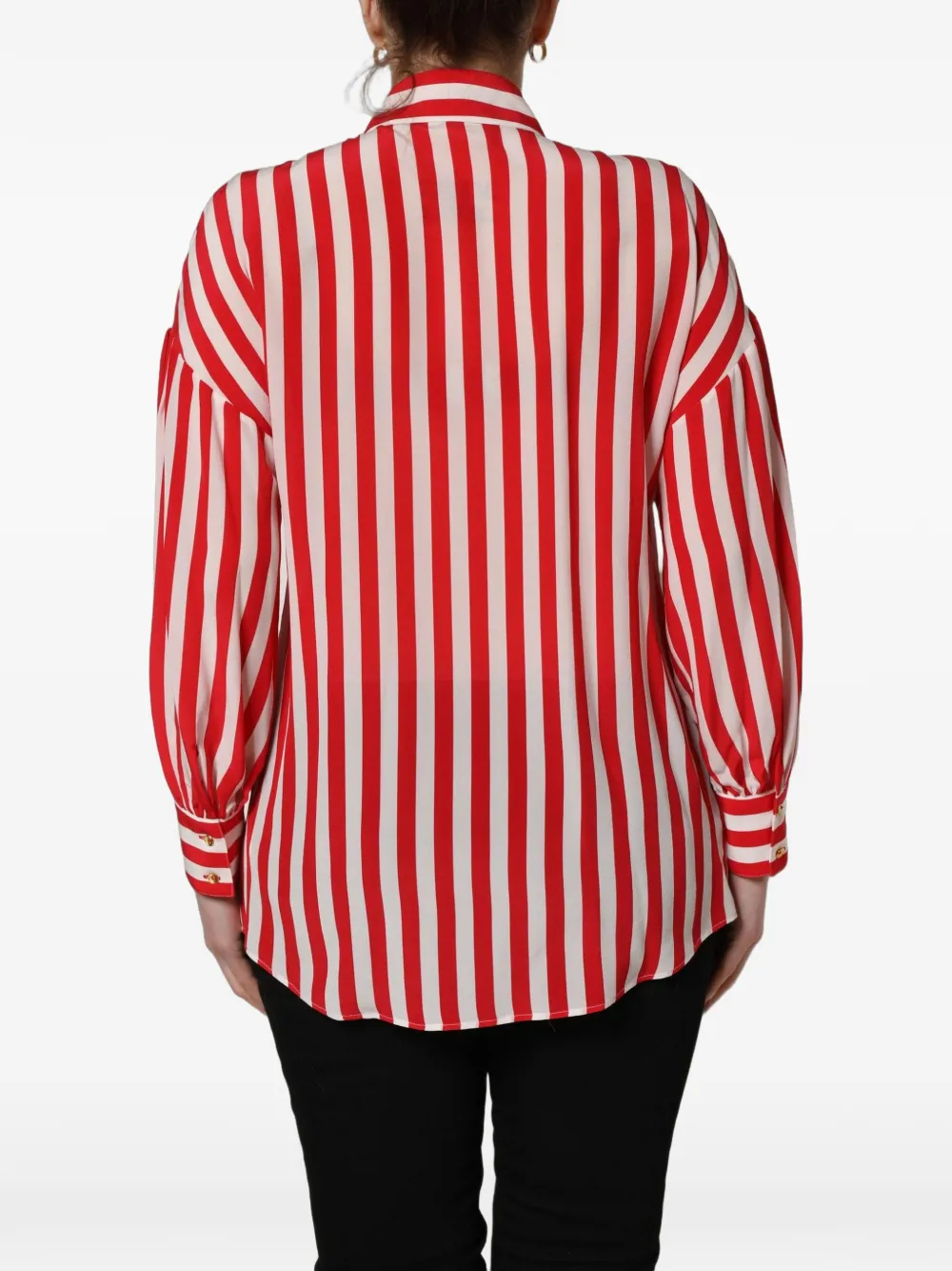 Dolce & Gabbana striped long-sleeve shirt Wit