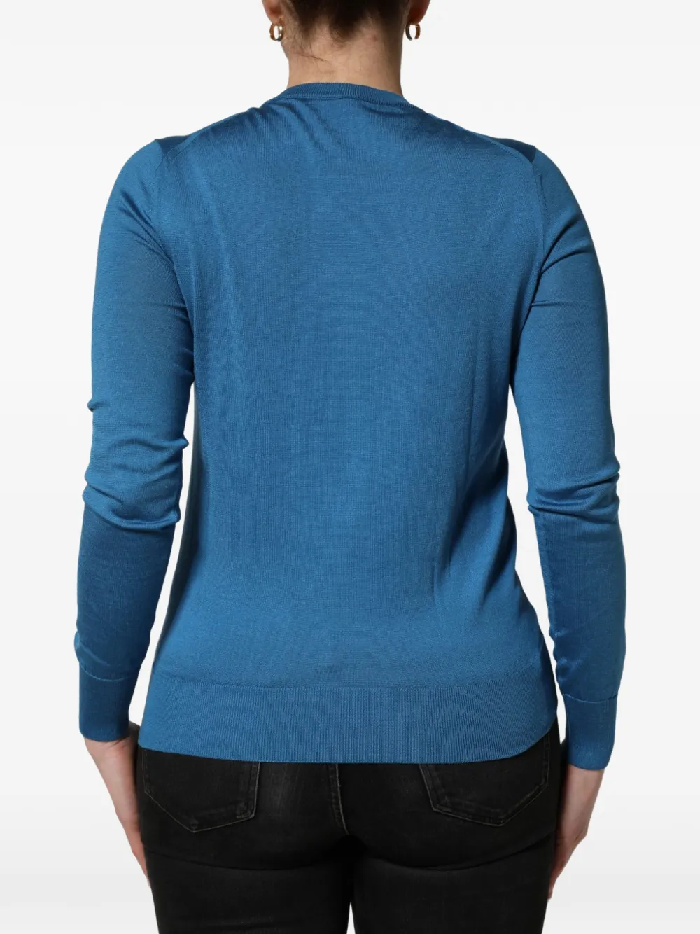 Dolce & Gabbana sequin-embellished crew-neck sweater Blauw