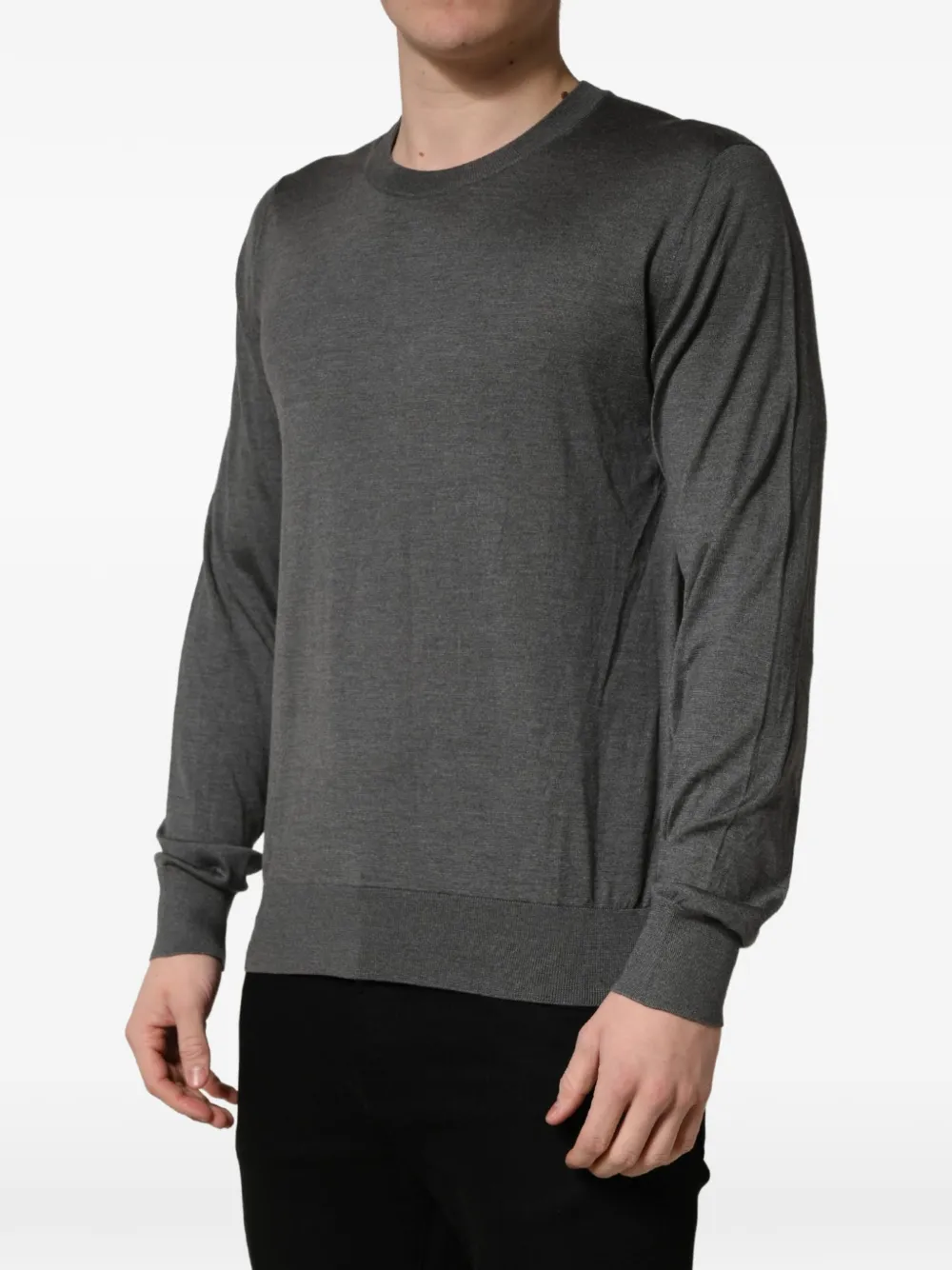 Dolce & Gabbana crew-neck long-sleeve sweater Grijs
