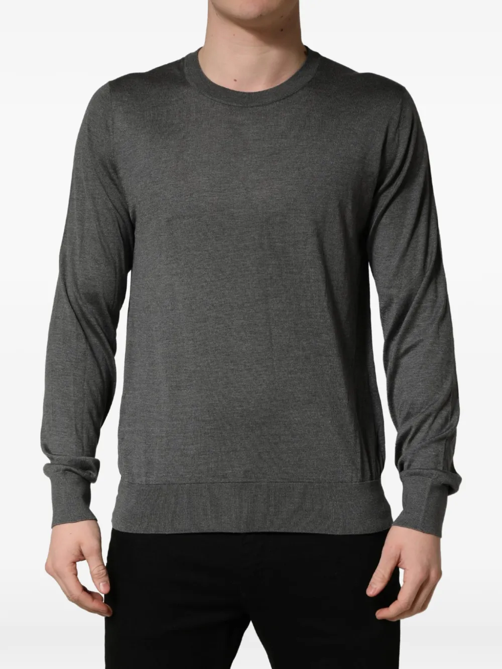 Dolce & Gabbana crew-neck long-sleeve sweater Grijs