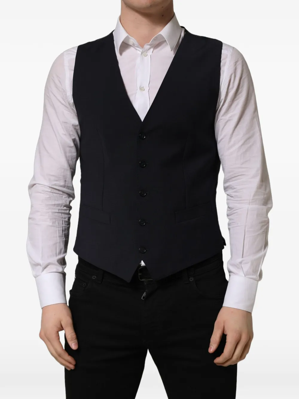 Dolce & Gabbana single-breasted waistcoat Zwart