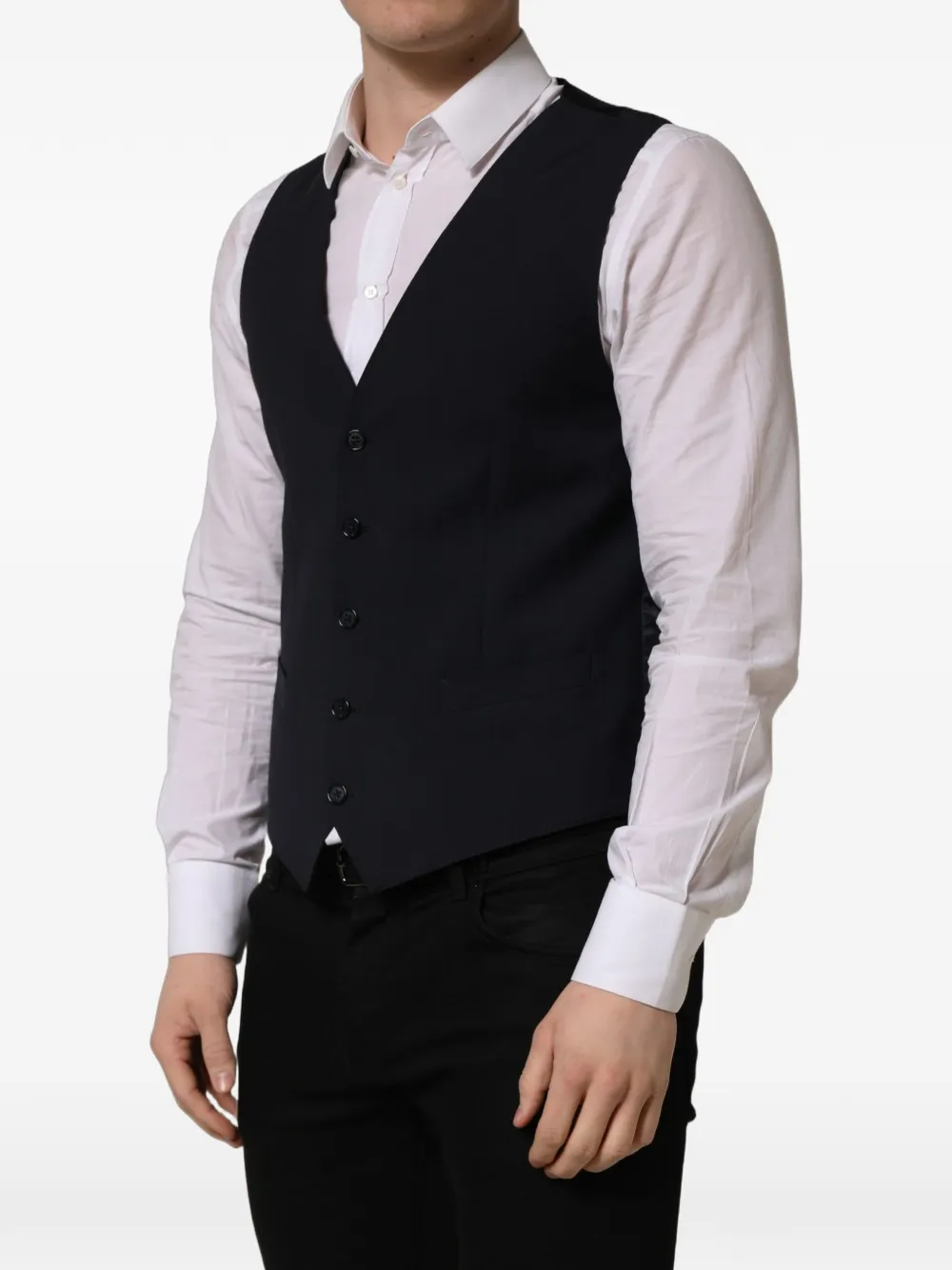 Dolce & Gabbana single-breasted waistcoat Zwart