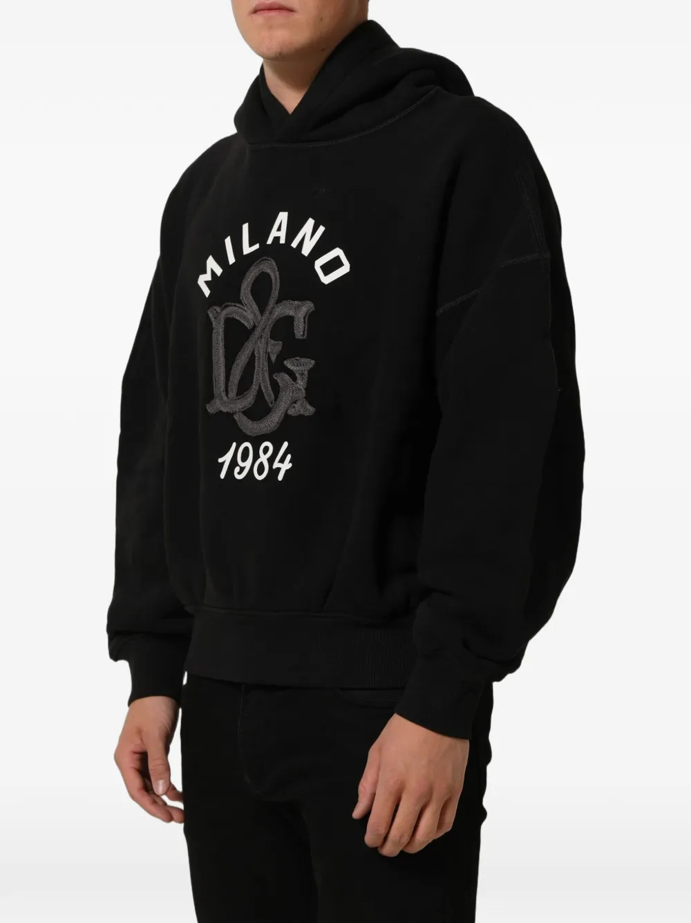 Dolce & Gabbana Milano 1984 hoodie met logo-print Zwart