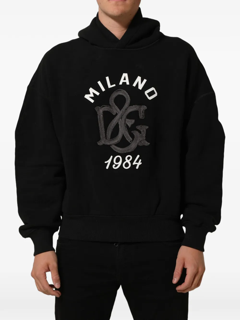 Dolce & Gabbana Milano 1984 logo-print hoodie - Black