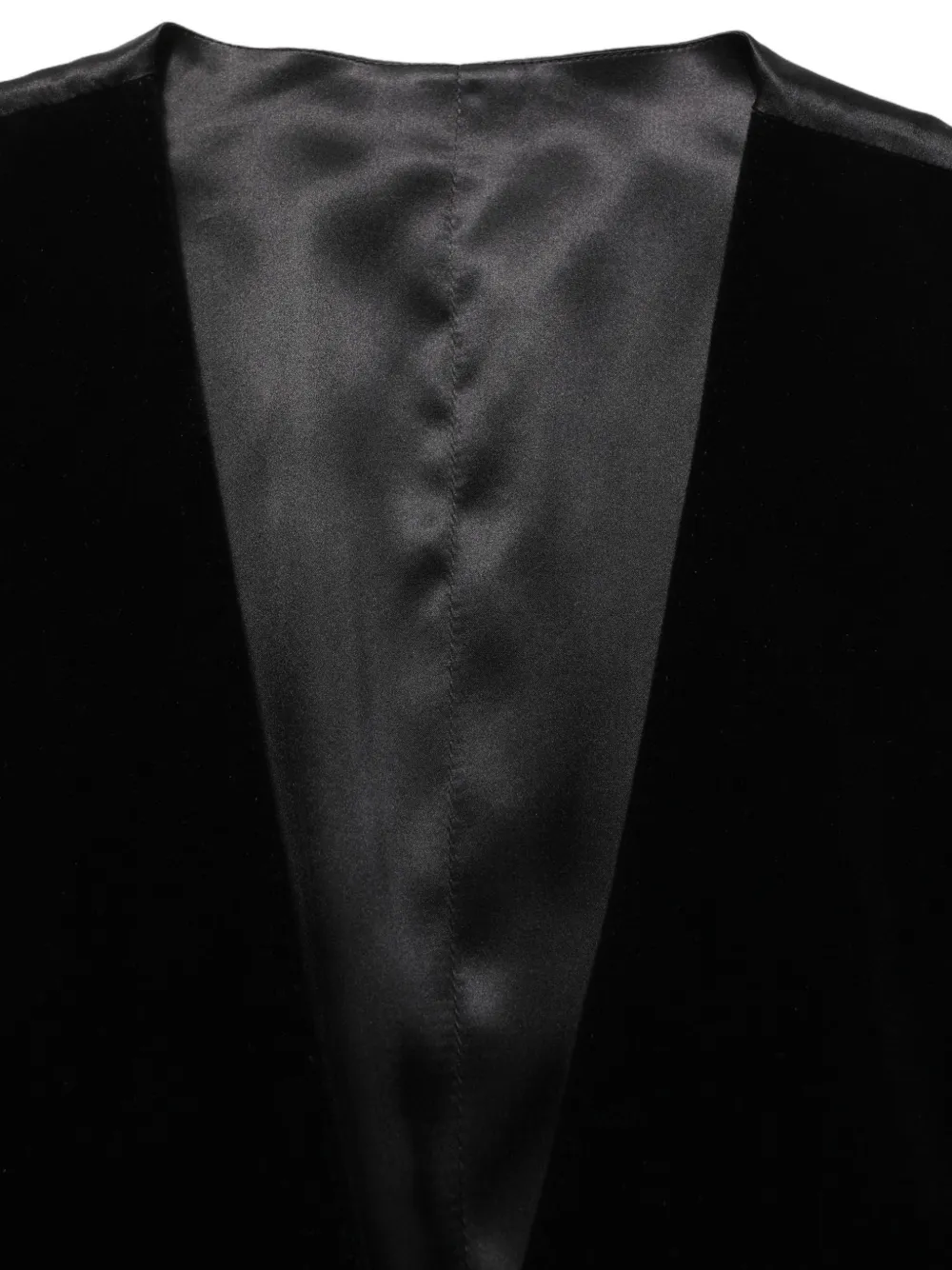 Dolce & Gabbana velvet-finish waistcoat Zwart