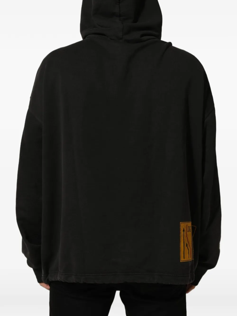 Dolce & Gabbana graphic-print oversized hoodie Zwart