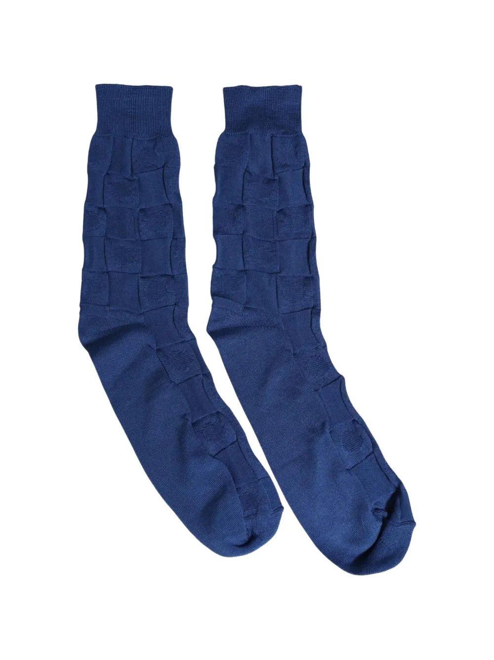 Dolce & Gabbana checkered silk socks - Blu