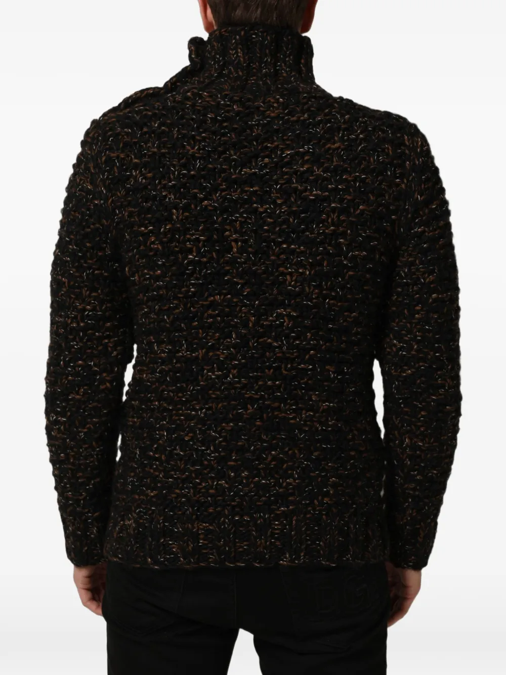 Dolce & Gabbana Grofgebreide wollen trui Zwart