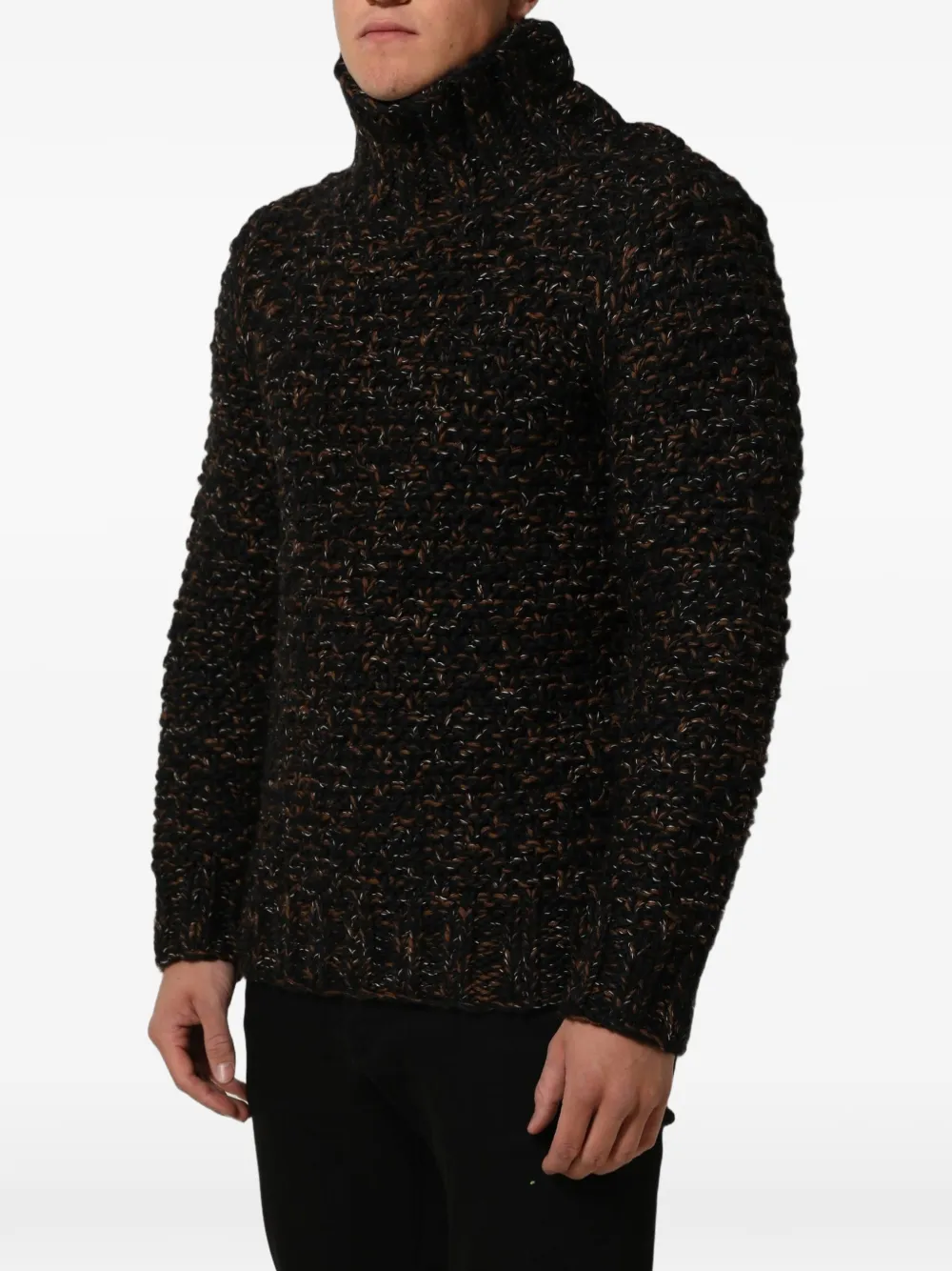Dolce & Gabbana Grofgebreide wollen trui Zwart