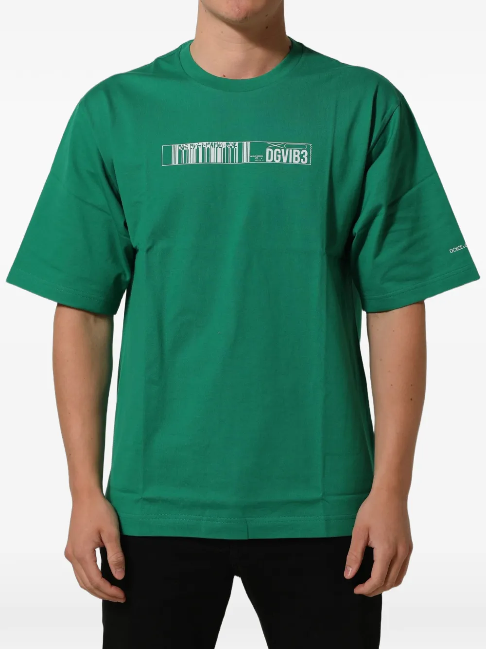 Dolce & Gabbana graphic-print T-shirt Groen