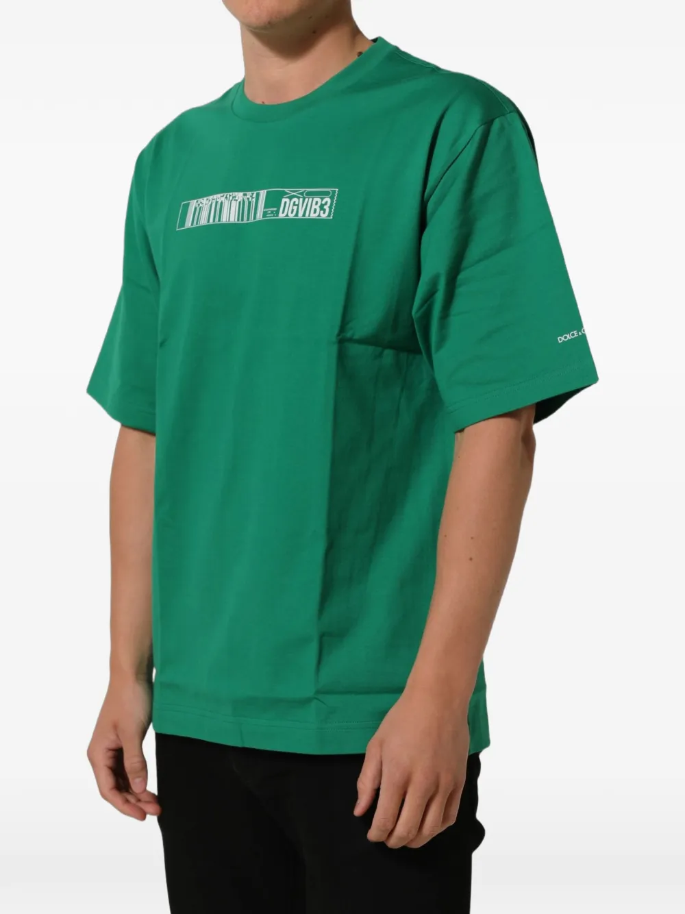 Dolce & Gabbana graphic-print T-shirt Groen