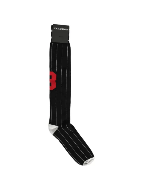 Dolce & Gabbana pinstripe knee-high socks