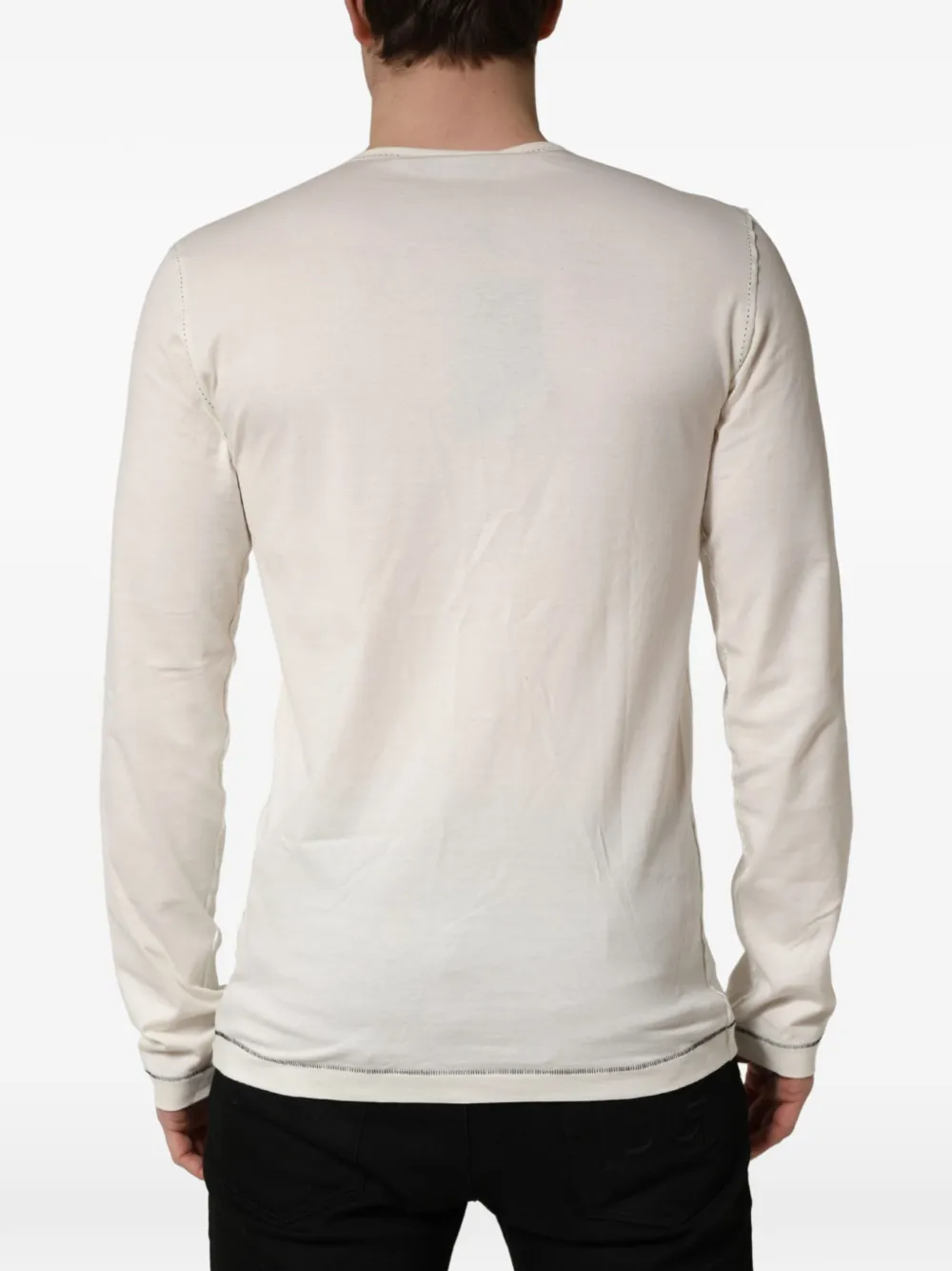 Dolce & Gabbana long-sleeve Henley sweater Beige