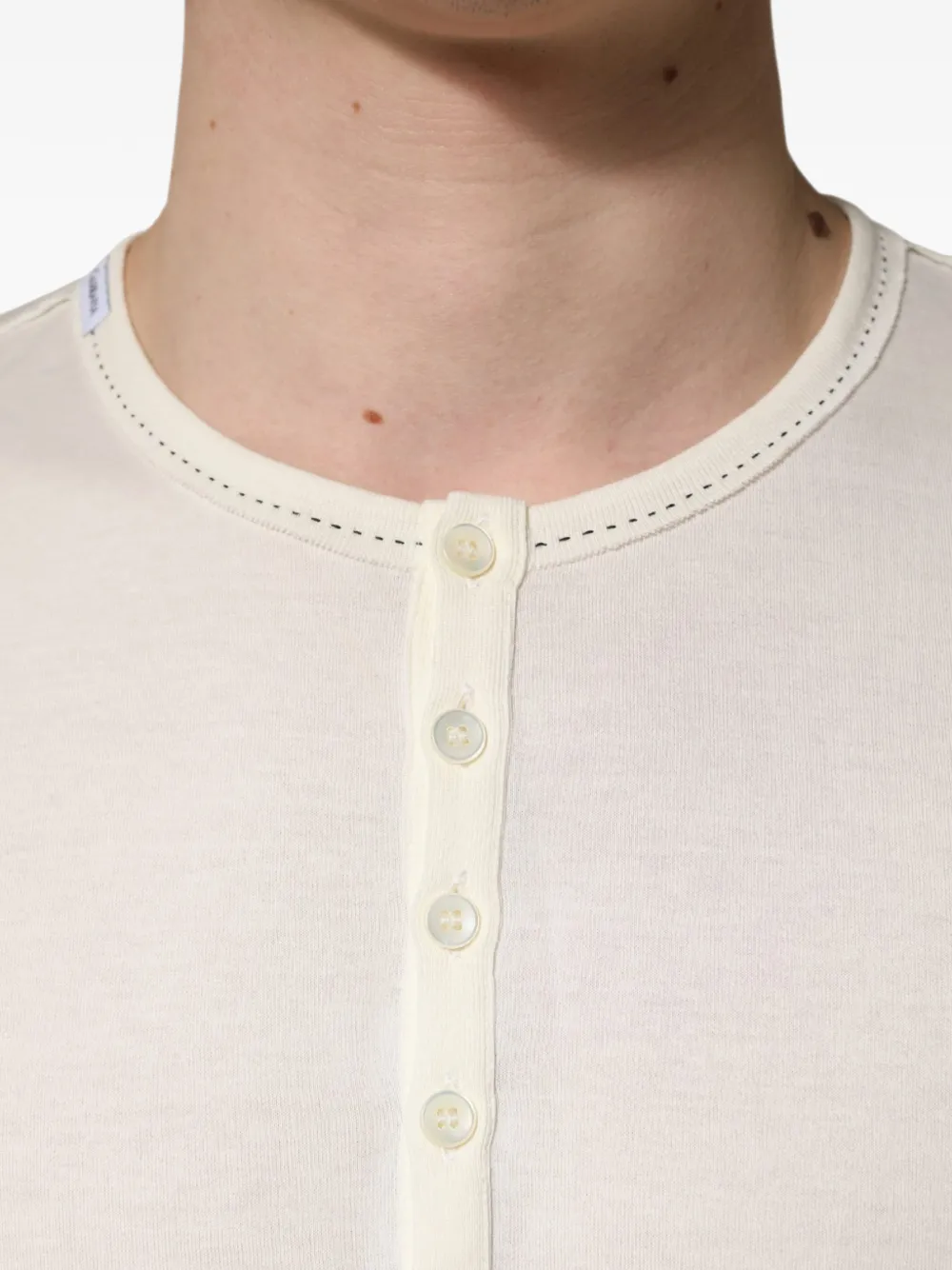Dolce & Gabbana long-sleeve Henley sweater Beige