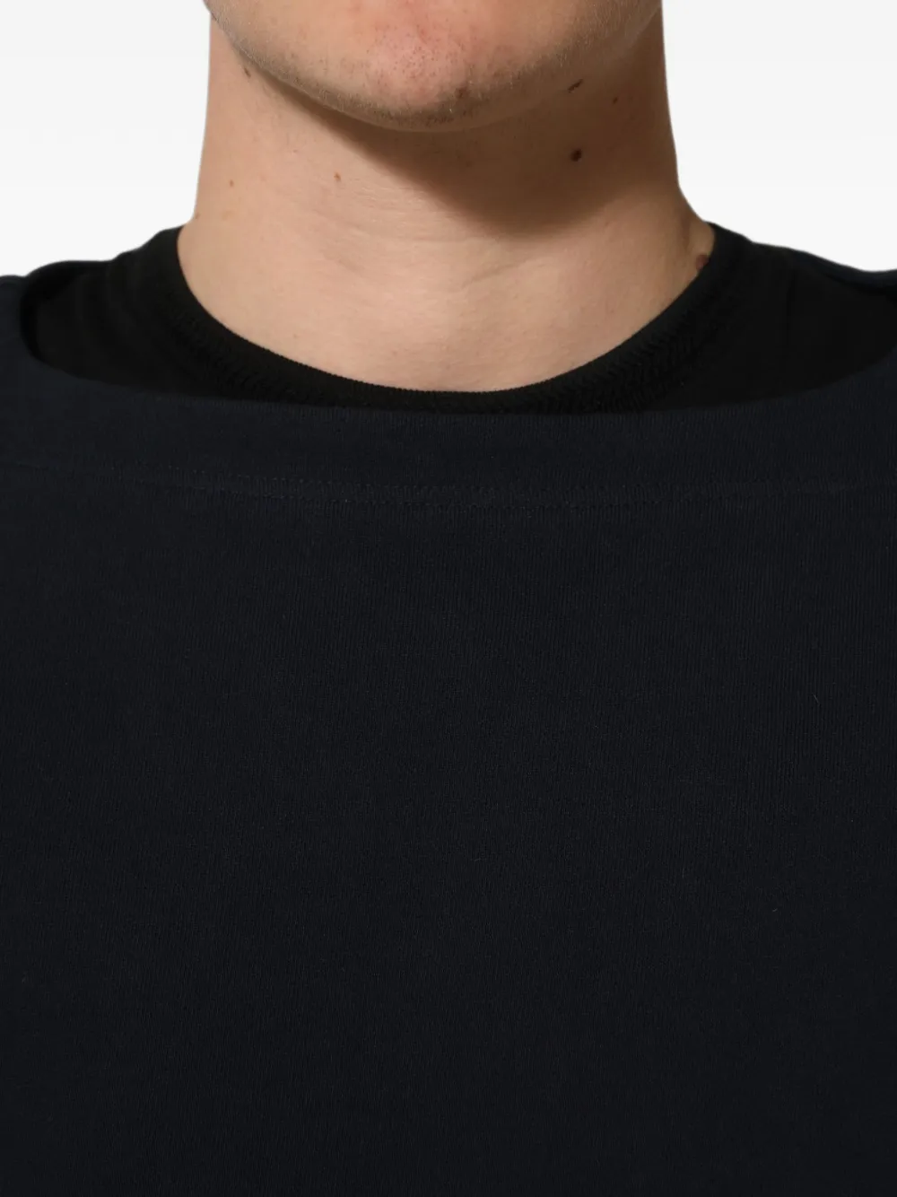 Dolce & Gabbana logo-patch boat-neck sweater Blauw