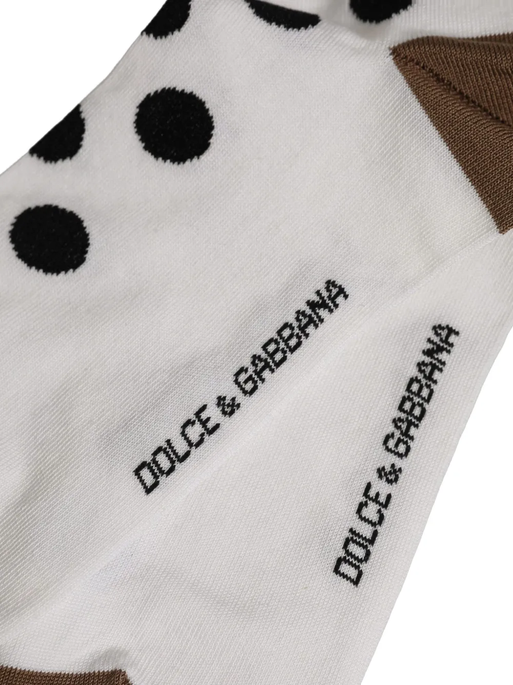 Dolce & Gabbana polka-dot over-the-calf socks Wit
