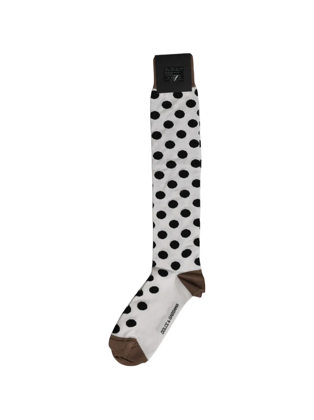Dolce & Gabbana polka-dot over-the-calf socks Wit
