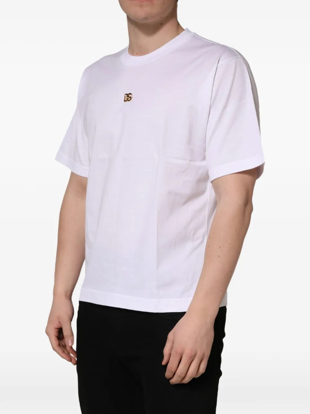 Dolce & Gabbana logo-plaque T-shirt Wit