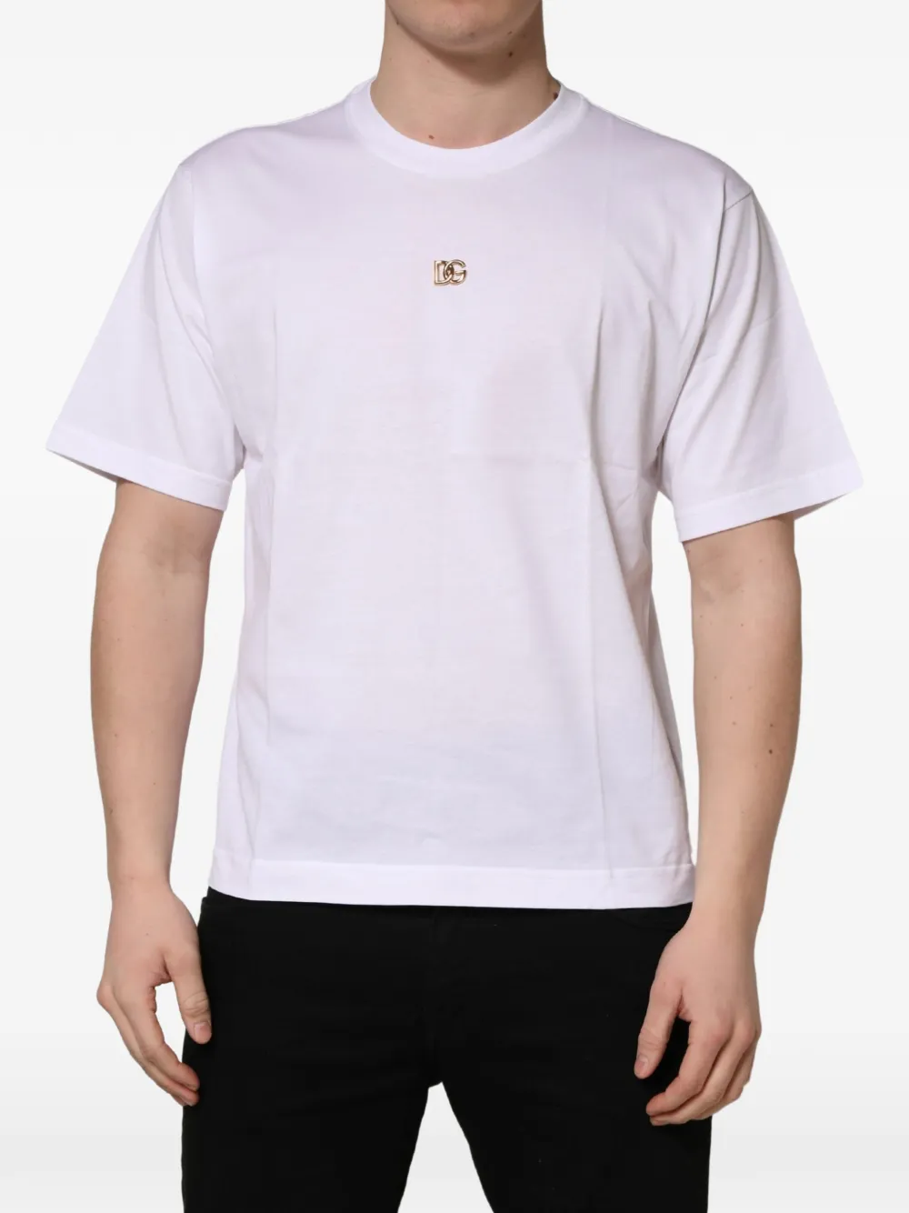Dolce & Gabbana logo-plaque T-shirt Wit
