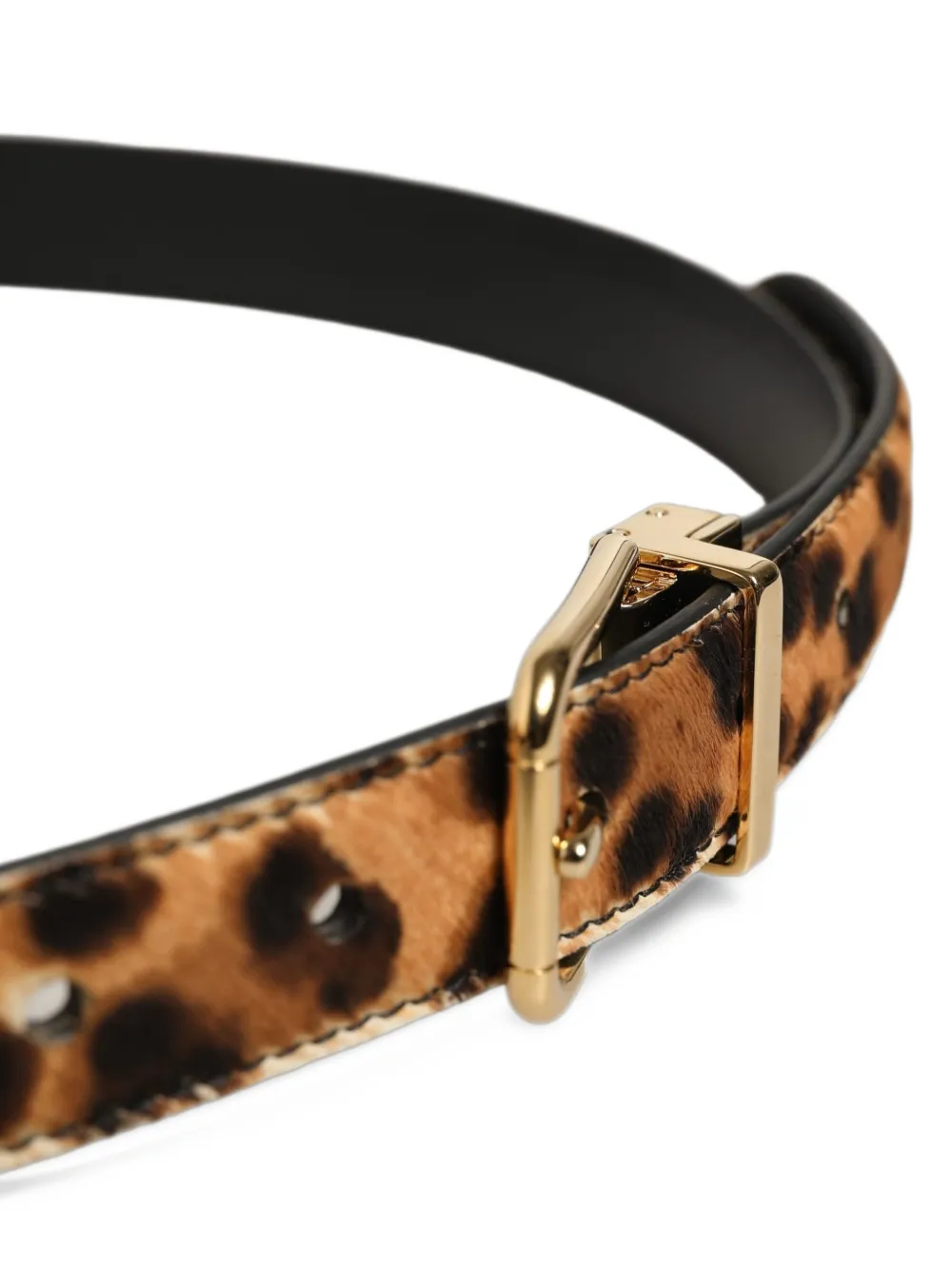 Dolce & Gabbana leopard-print calf hair belt Bruin