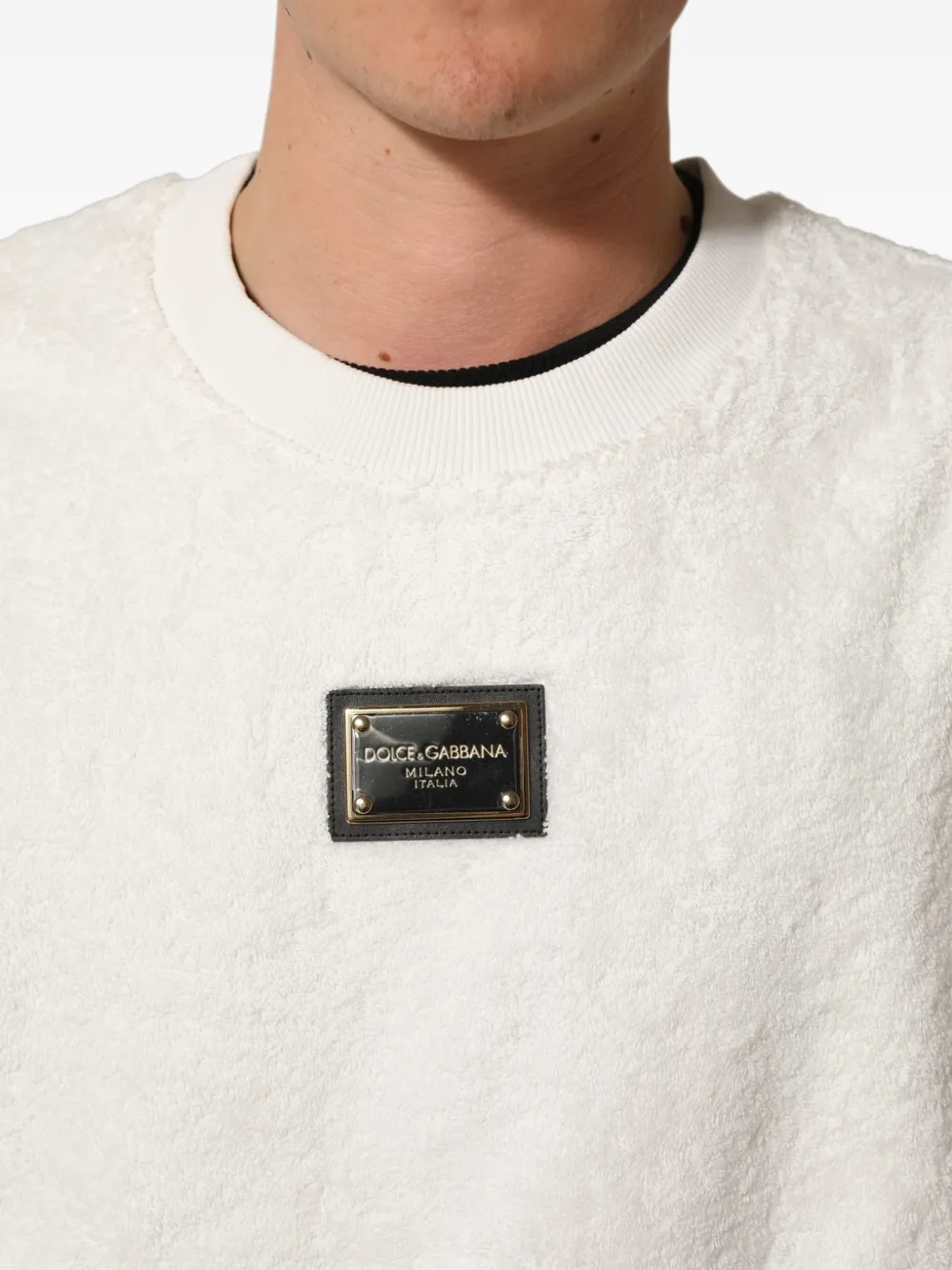 Dolce & Gabbana Sweater met logoplakkaat Wit