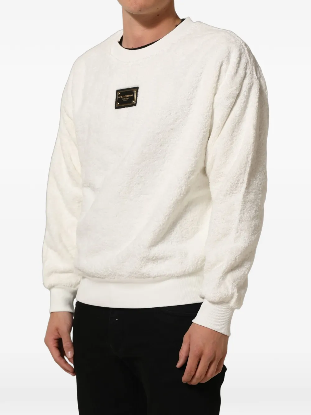 Dolce & Gabbana Sweater met logoplakkaat Wit
