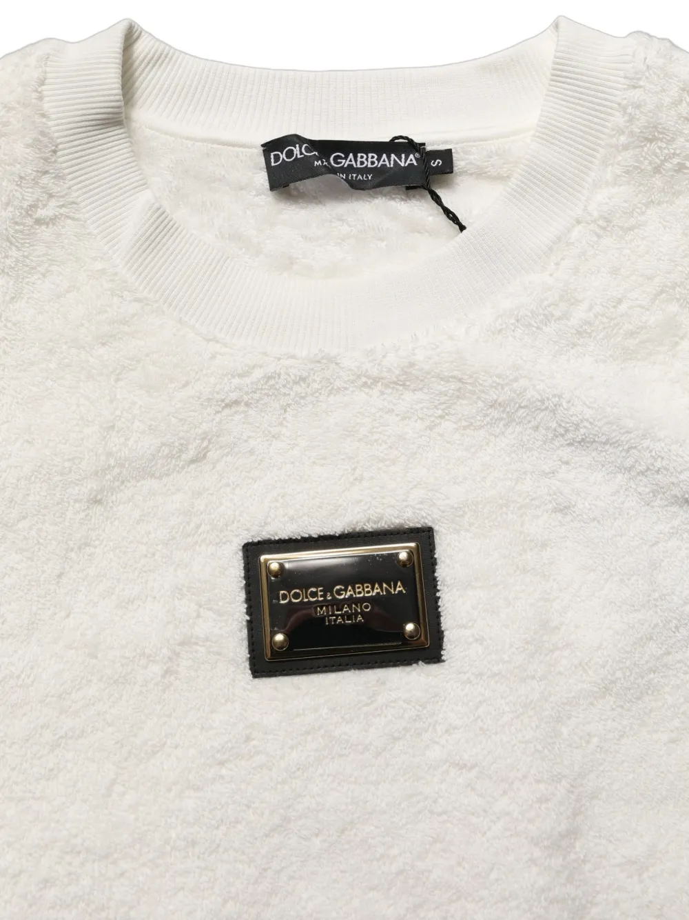 Dolce & Gabbana Sweater met logoplakkaat Wit