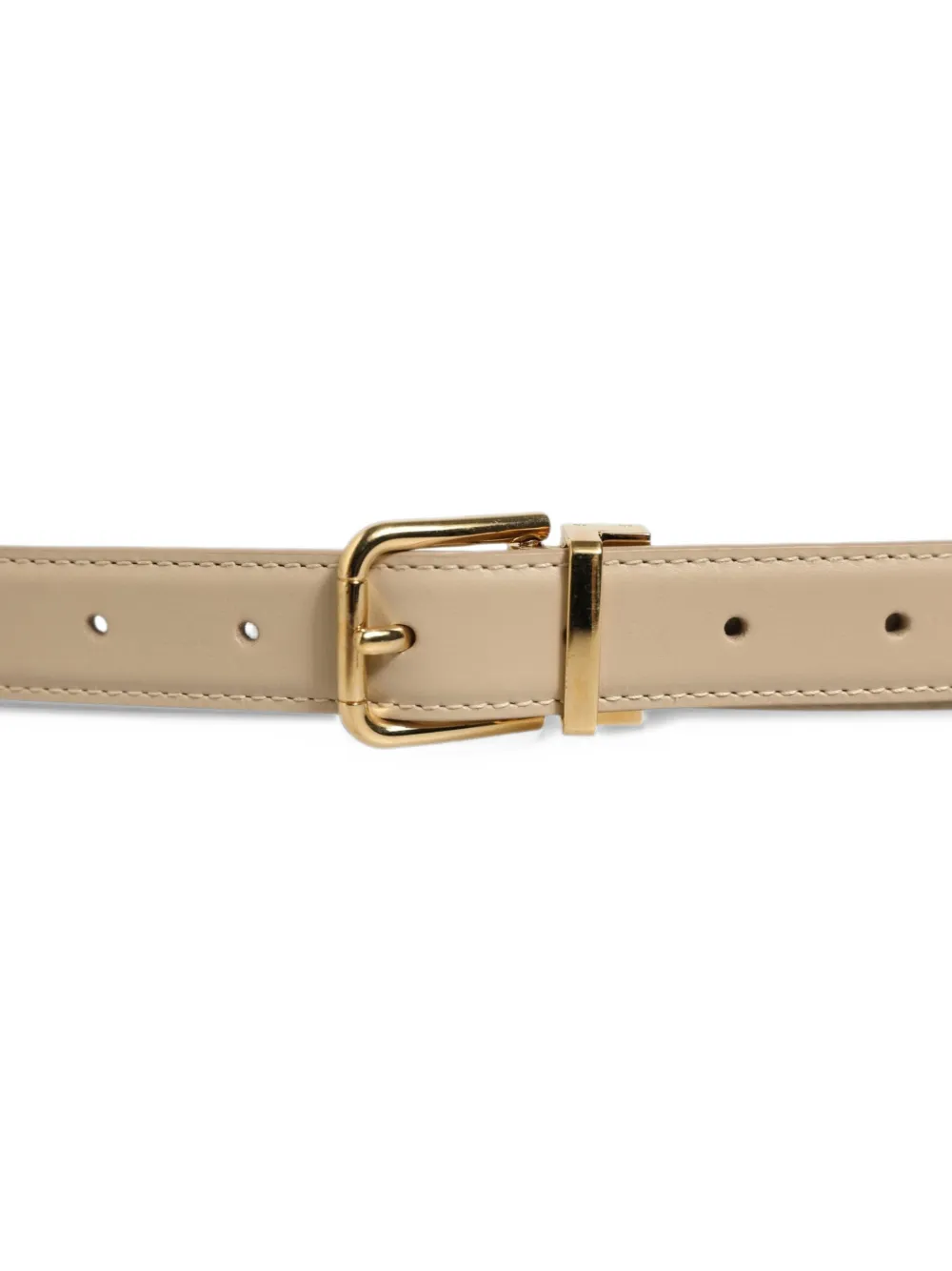Dolce & Gabbana Leren riem met dubbele wikkeling Beige