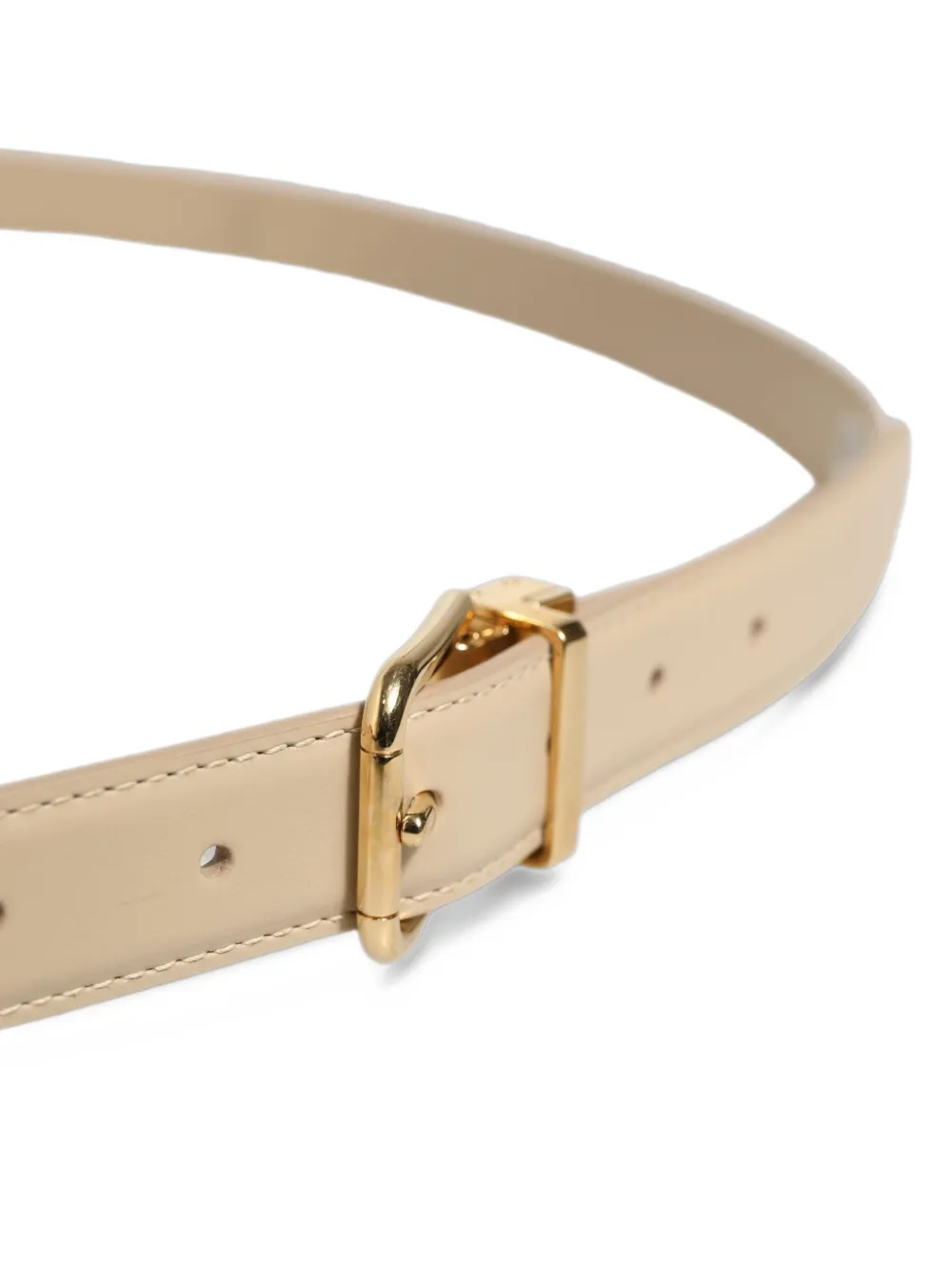 Dolce & Gabbana Leren riem met dubbele wikkeling Beige