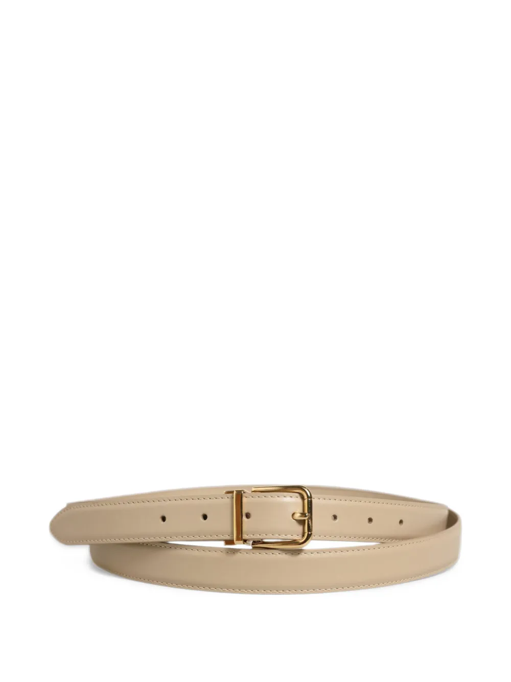 Dolce & Gabbana Leren riem met dubbele wikkeling Beige