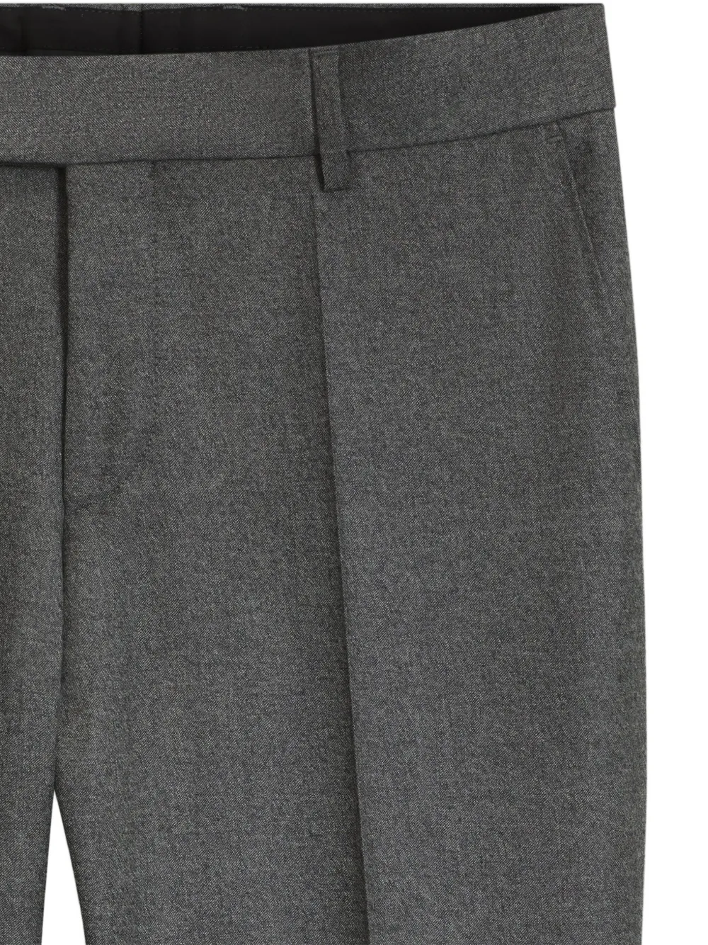 BOSS One slim-fit pants in melange virgin wool Grijs