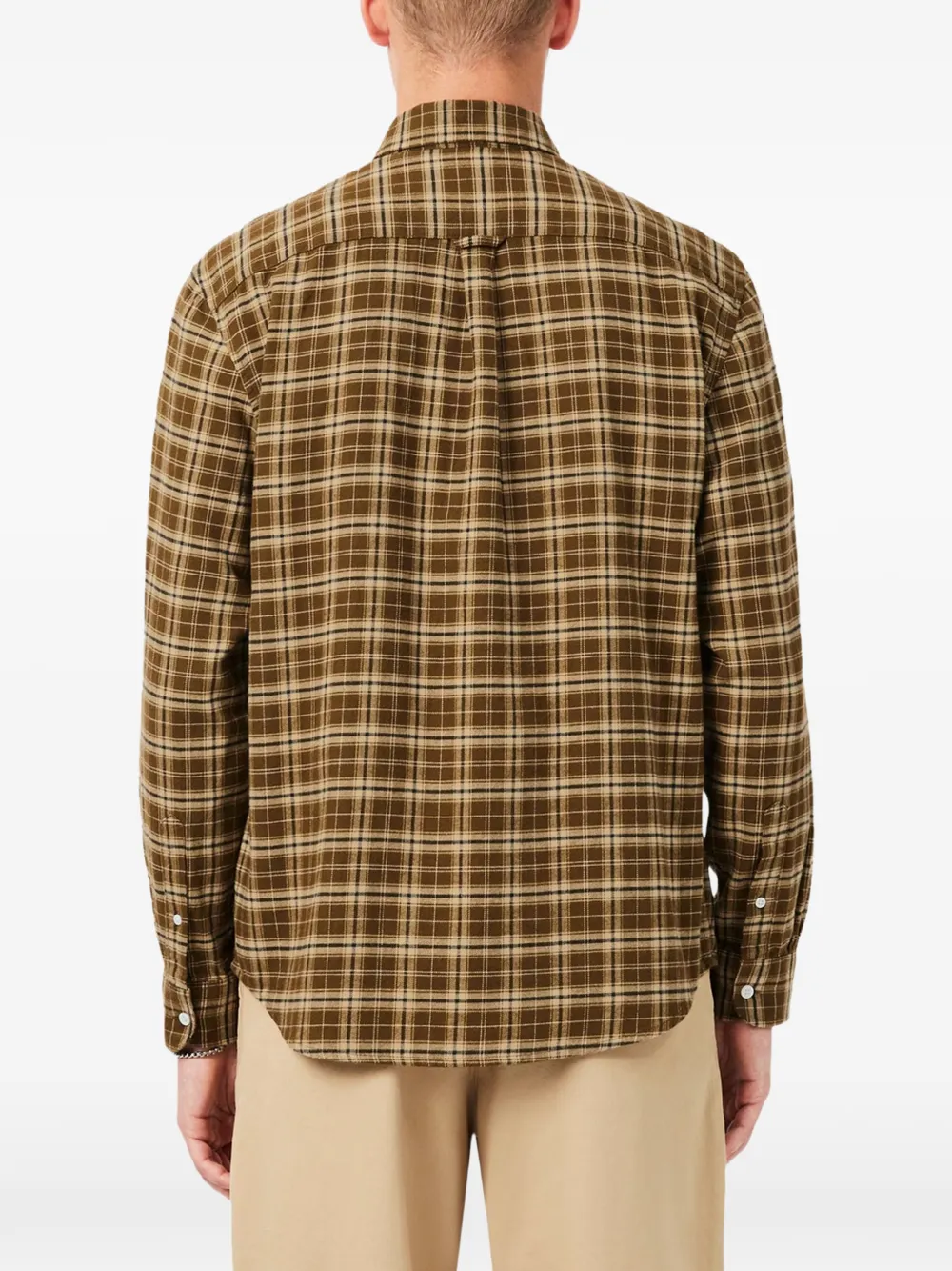 Lacoste regular fit plaid flannel shirt Bruin