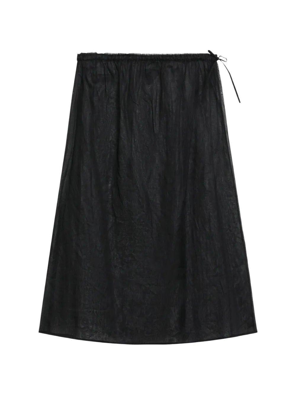 Prada cotton organdy midi-skirt - Nero