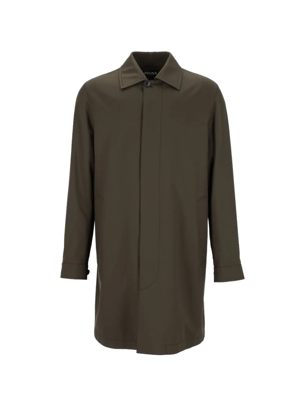 Zegna Motorin concealed-fastening coat - Verde