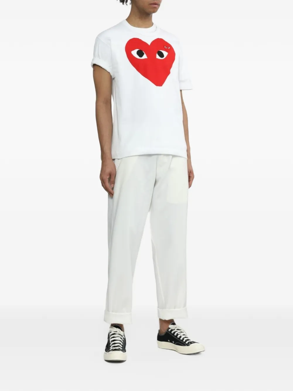 Comme Des Garçons Play T-shirt met logoprint Wit