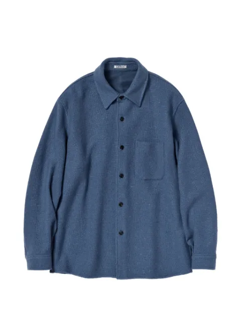 Auralee sobrecamisa de tweed con botones