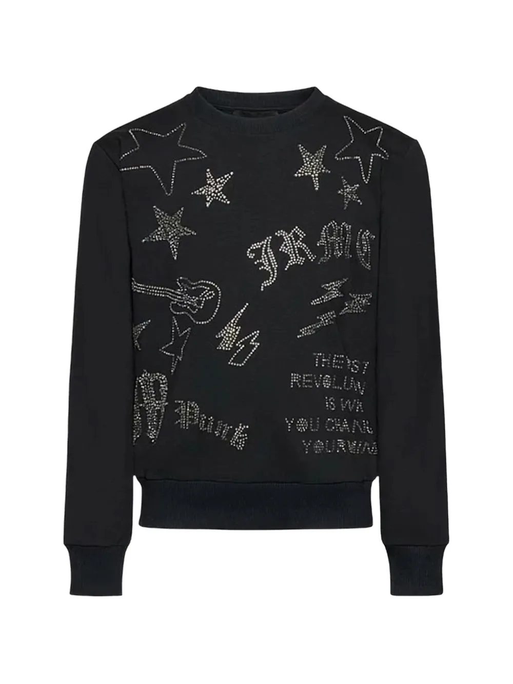 John Richmond Junior rhinestone-embellished sweatshirt - Nero