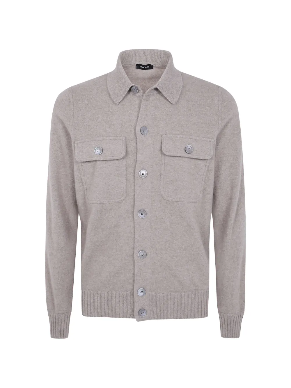 Gran Sasso cashmere button-down shirt-collar cardigan - Neutrals