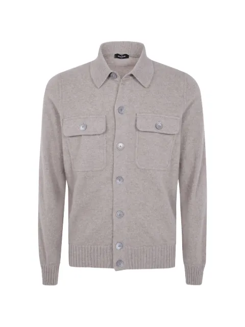 Gran Sasso cashmere button-down shirt-collar cardigan