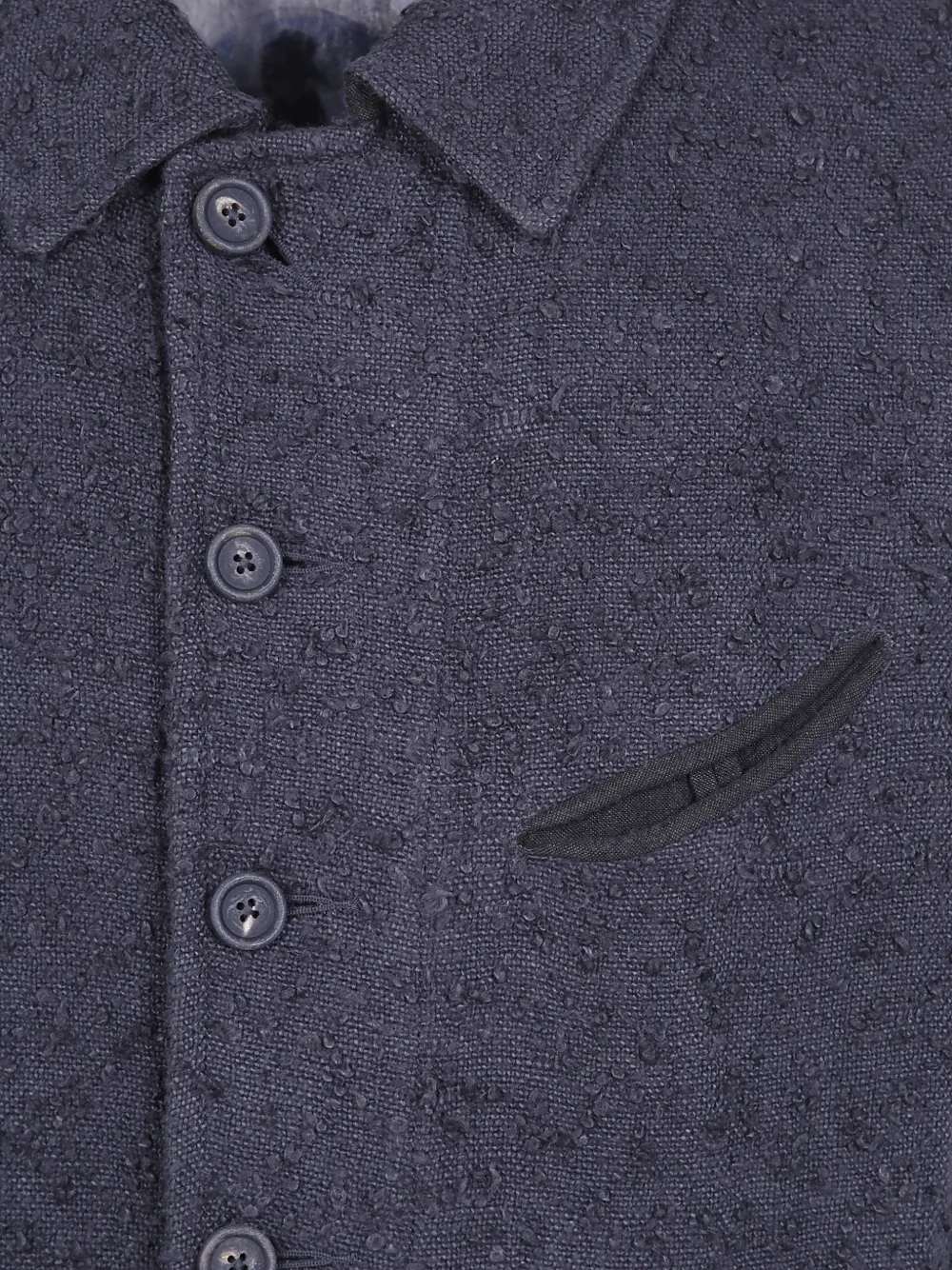 Ziggy Chen Jack met knoopsluiting en textuur Blauw