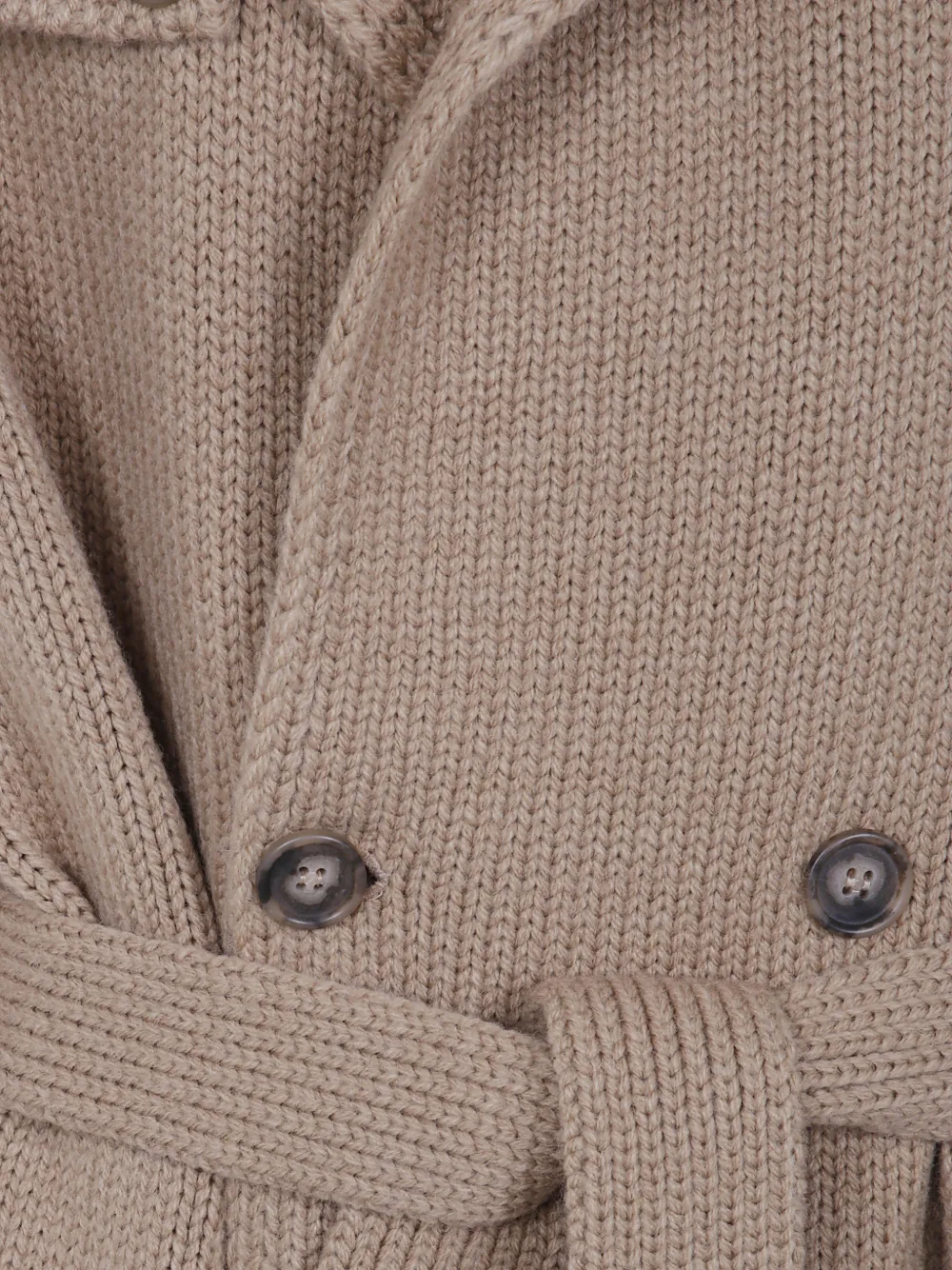 MM6 Maison Margiela knitted double-breasted trench coat Beige