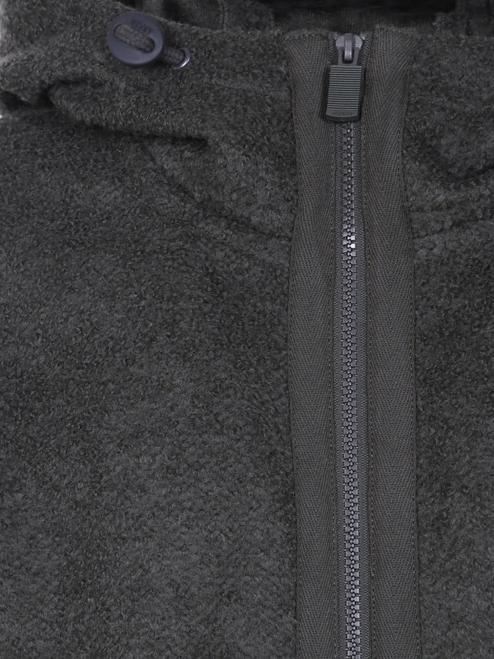 ASPESI zip-up fleece hooded jacket Grijs