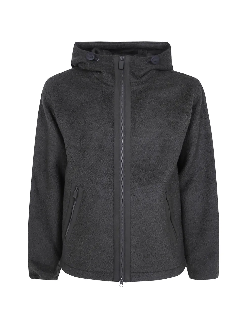 ASPESI zip-up fleece hooded jacket Grijs