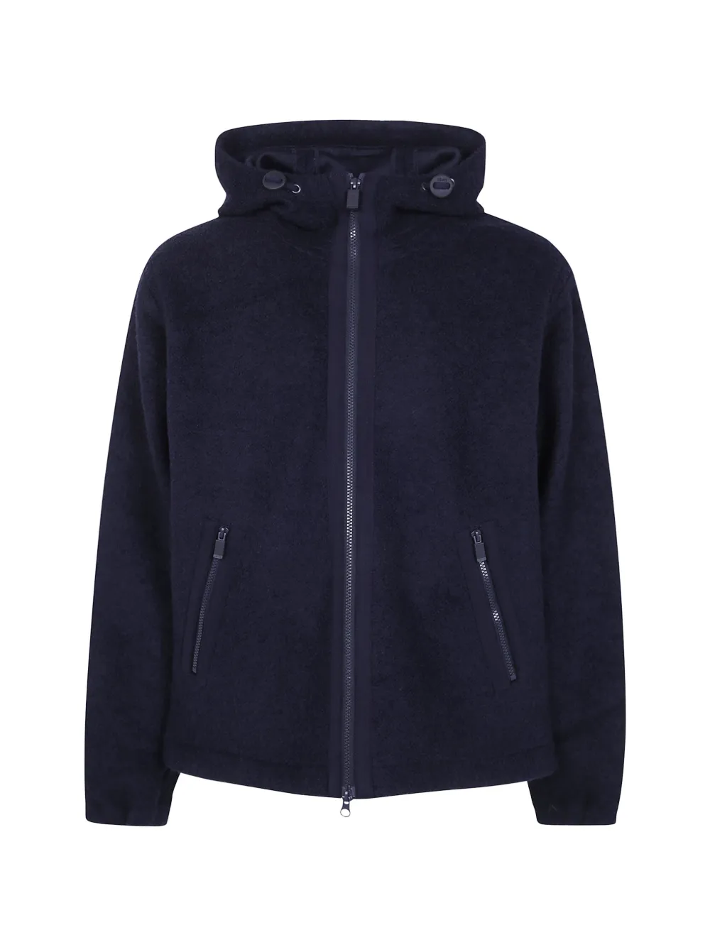 ASPESI zip-up hooded hoodie - Blu