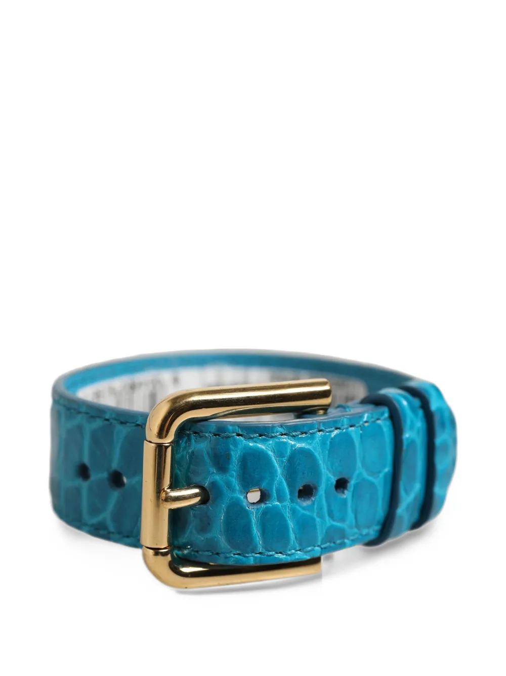 Dolce & Gabbana crocodile-effect leather bracelet - Blu