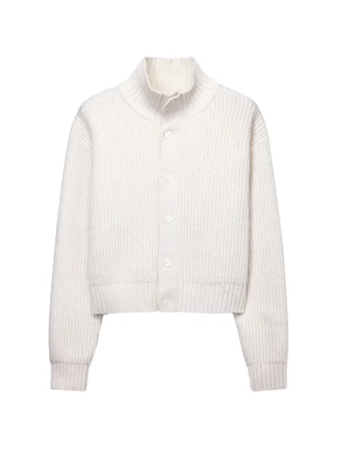 DUNST ribbed-knit button-up sweater