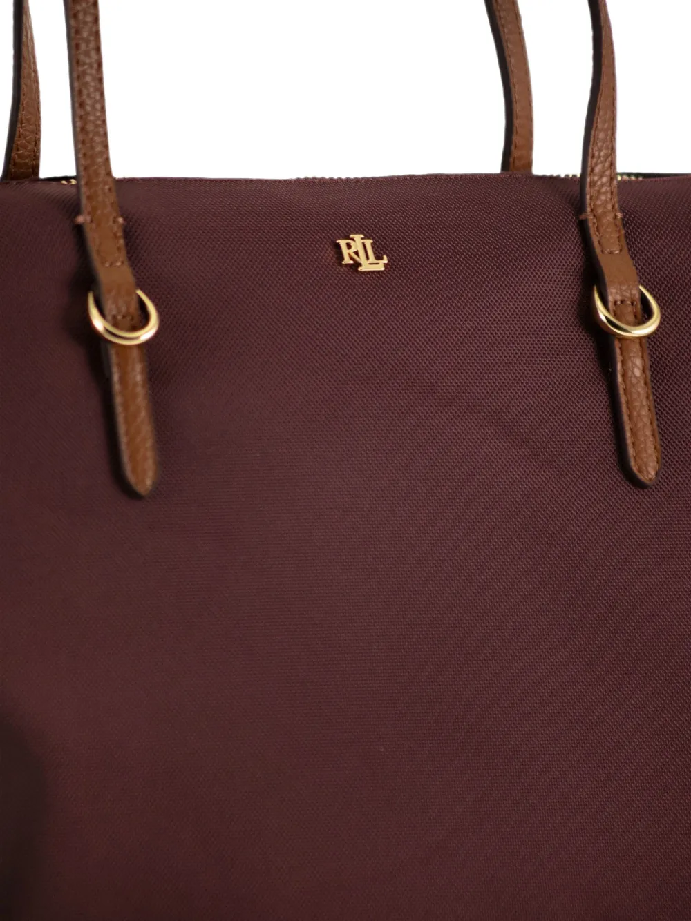 Lauren Ralph Lauren large Keaton logo-plaque tote bag Rood
