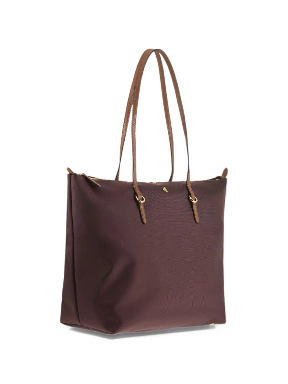 Lauren Ralph Lauren large Keaton logo-plaque tote bag Rood
